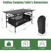 1pc Camping Table That Fold up Lightweight, Aluminum Folding Table Roll Up Table with Easy Carrying Bag for Indoor, Outdoor, Camping, Backyard, BBQ