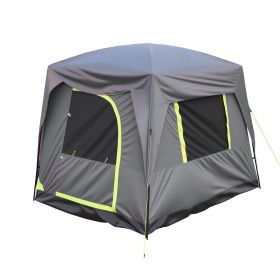 VEVOR SUV Tent for Camping, 10FT L x 8FT W, Waterproof PU2000mm Spacious Double Layer Design for 5-8 Person, SUV Camping Tent with Mesh Windows