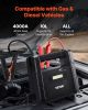 VEVOR 4000A Peak Jump Starter, Portable Lithium Car Battery Booster Pack with LCD Display & LED Light, Power Pack for All Gas/up to 10L Diesel Engines