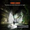 VEVOR 10000 Lumen High Lumens Flashlight, 5 Lighting Modes Rechargeable, IPX4 LED Waterproof Flashlight
