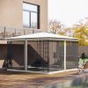 10 x 12 Mosquito Netting for Screen House Tent Zippered Outdoor Camping White