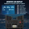 VEVOR Pure Sine Wave Inverter, 5000 Watt, Power Inverter, DC 12V to AC 120V Car Inverter, with LCD Display, USB Port and Remote Controller