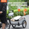 VEVOR Bike Cargo Trailer, 88/100/160 lbs Load Capacity, Heavy-Duty Bicycle Wagon Cart, Foldable Compact Storage with Universal Hitch