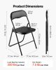 VEVOR 6 Pack Folding Chairs, Foldable Leather Chairs with Heavy Duty Metal Frame & Padded Cushion, Portable Folding Card Table Chairs