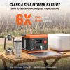 VEVOR Portable Power Station, 296Wh, Backup Lithium-ion Battery Solar Powered Generator, 300W(Peak Power 600W) Pure Sine Wave AC Outlet