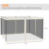 10 x 12 Mosquito Netting for Screen House Tent Zippered Outdoor Camping White