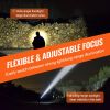 VEVOR 2 Pack Flashlights Torch, 2000 High Lumens 5 Modes Adjustable Focus Flashlight