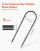 VEVOR Rebar Stakes, 12-Inch, Heavy-Duty 0.32 in Diameter U Shape, Galvanized Steel Ground Anchors with Chisel Point End & Rust-Resistant Coating