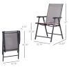 4-piece Patio Folding Chairs, Set with a Simple & Breathable Mesh, Dining Chair with Armrests, for Garden Yard, Camping