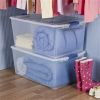 105 Qt. Latch Box Plastic;  Stadium Blue;  Set of 4
