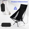 Versatile Folding Camping Chair - Rustproof Aluminum Poles (0.63" Thick), Fits Hiking/Barbecues/Sports Events, Compact Storage