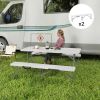 2 Pack 6 ft Portable Foldable Bench Seats, Plastic Folding Benches with Carrying Handle for Camping, White