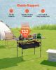 VEVOR Folding Camping Table, Portable Roll Up Side Tables, Lightweight Aluminum Beach Table with Adjustable Height, Large Storage Bag and Carry Bag