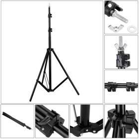 2X3 Meter Background Frame Set, 3 Background Clips, This Product Poses A Risk Of Infringement On The Amazon Platform (Color: Black)