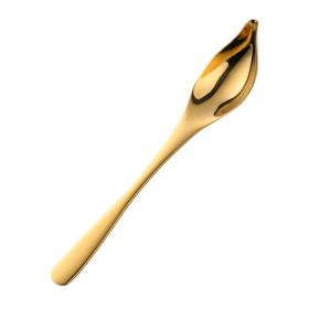 Household Kitchen Stainless Steel Seasoning Spoon Oil Spoon (Color: Gold, Type: Tableware)