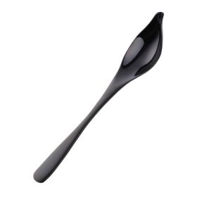 Household Kitchen Stainless Steel Seasoning Spoon Oil Spoon (Color: Black, Type: Tableware)