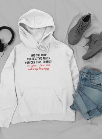 Places You Can Stay For Free Hoodie (Color: White, size: X-Large)