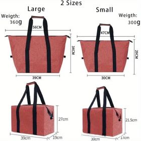 5.28 Gallon Thermal Shopping Bag – Lightweight & Foldable Design with Cool Retention Technology (Color: Red)