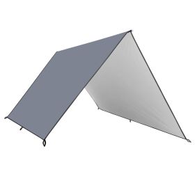 Waterproof Camping Tarp Kit Tent Canopy Rain Fly Awning Shelter for Outdoor Picnic Hammock Hiking Backpacking Travelling UV Protection 9.84*16.4ft (Color: Gray, size: One Size)