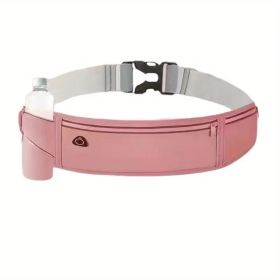 Compact Hiking Waist Bag – Breathable Unisex Design with Multiple Secure Pockets (Phone/Wallet/Keys Storage) (Color: Dusty Rose)