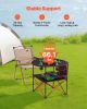 VEVOR Folding Camping Table, Portable Outdoor Lightweight Picnic Table, 600D Oxford Fabric Waterproof Canvas Travel Beach Tables, with 4 Cup Holders