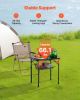 VEVOR Folding Camping Table, Adjustable Height Portable Side Tables, Aluminum MDF Beach Table with Mesh Layer, Carrying Handle