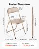 VEVOR 4 Pack Folding Chairs, Foldable Leather Chairs with Heavy Duty Metal Frame & Padded Cushion, Portable Folding Card Table Chairs