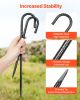 VEVOR Rebar Stakes, 16-Inch, Heavy-Duty 0.4 in Diameter J Hook, Galvanized Steel Ground Anchors with Chisel Point End & Rust-Resistant Coating