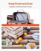 VEVOR Picnic Backpack, Beach Picnic Backpack Bag for 4 Person with Insulated Cooler Compartment, Detachable Bottle/Wine Holder, Lightweight Blanket