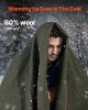 VEVOR Wool Camping Blanket, Large Warm Stadium Blanket, Waterproof & Windproof, Flame Retardant, Great for Outdoors, Picnics, Hiking, Sports Events
